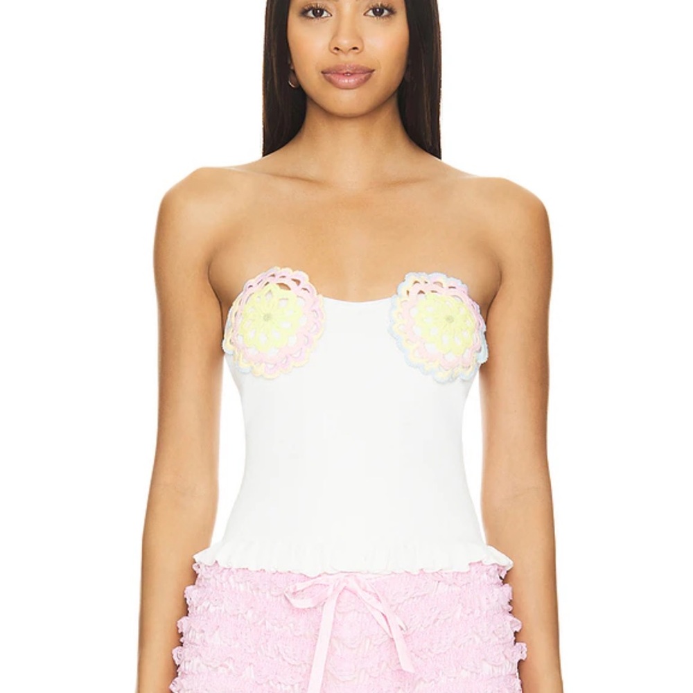 Lovers and Friends Angie Tube Top in White Multi
